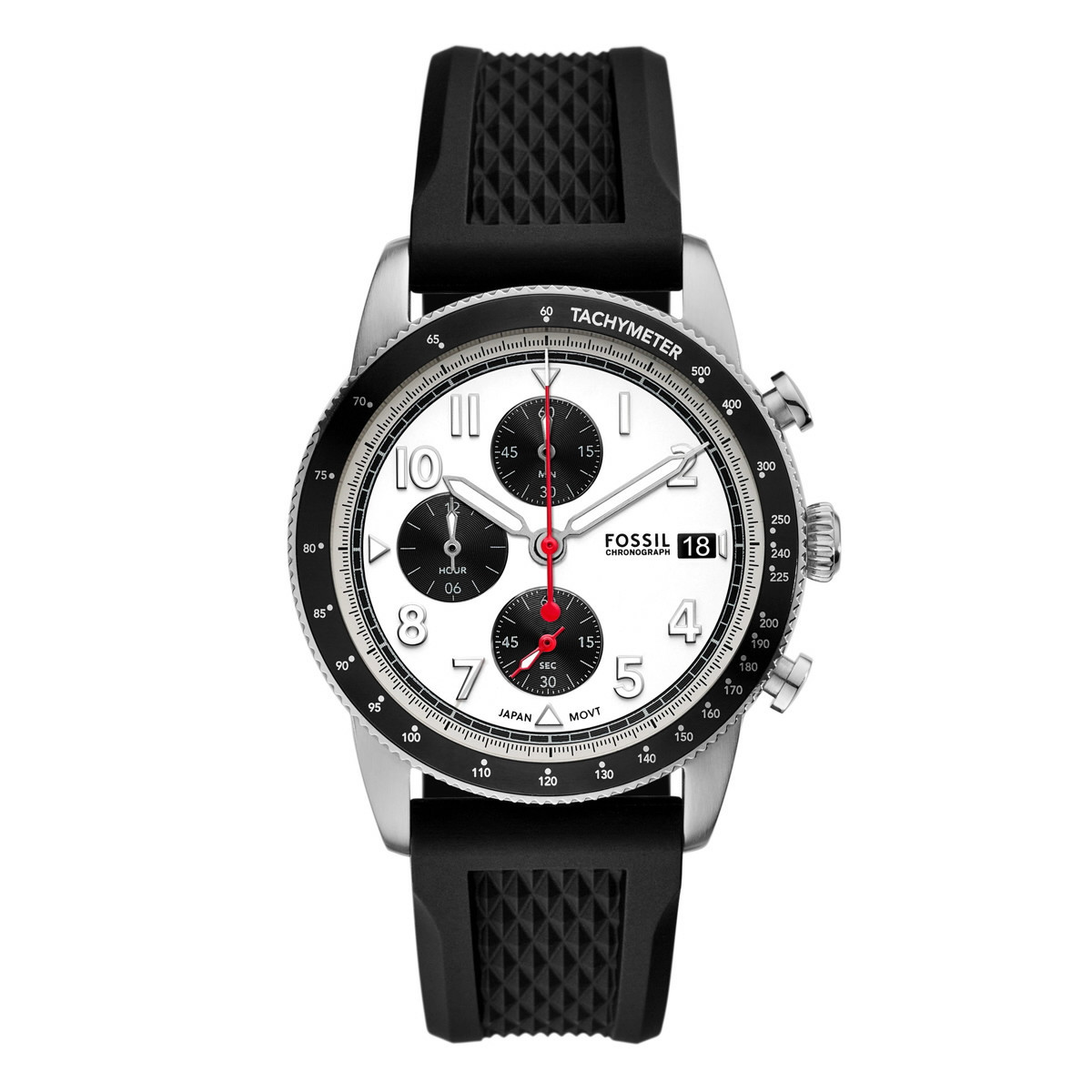 RELOJ SPORT TOURER DE SILICONA EN COLOR NEGRO CON CRONÓGRAFO
