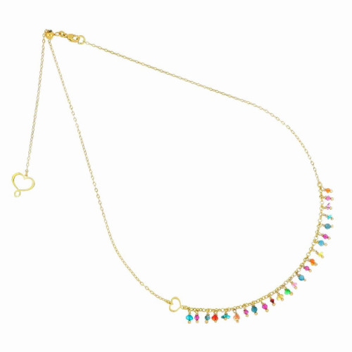 MULTICOLOR FRANGE NECKLACE