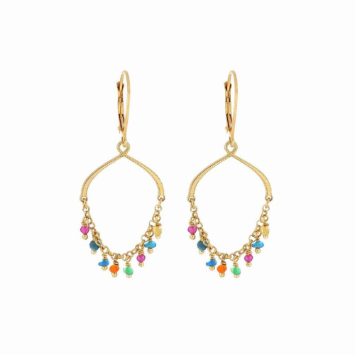 PAIR OF FRANGE MULTICOLOR EARRINGS