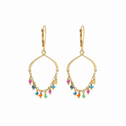 PAIR OF FRANGE MULTICOLOR EARRINGS