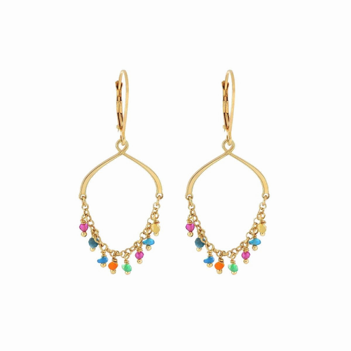PAIR OF FRANGE MULTICOLOR EARRINGS