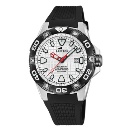 RELOJ DE HOMBRE LOTUS DIVER CON ESFERA PLATEADA