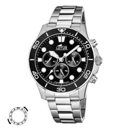 RELOJ LOTUS AZUL CORREA DE CUERO, HOMBRE