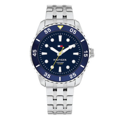 RELOJ BOYS PLATEADO Y AZUL ANALÓGICO NIÑO