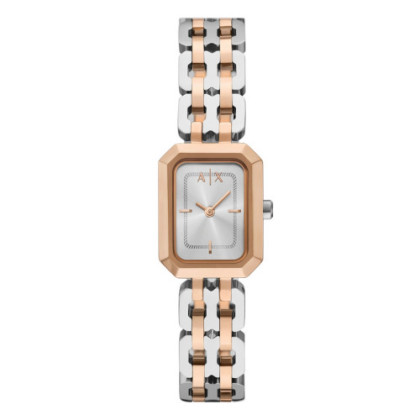 RELOJ DE DOS MANECILLAS DE ACERO INOXIDABLE BICOLOR