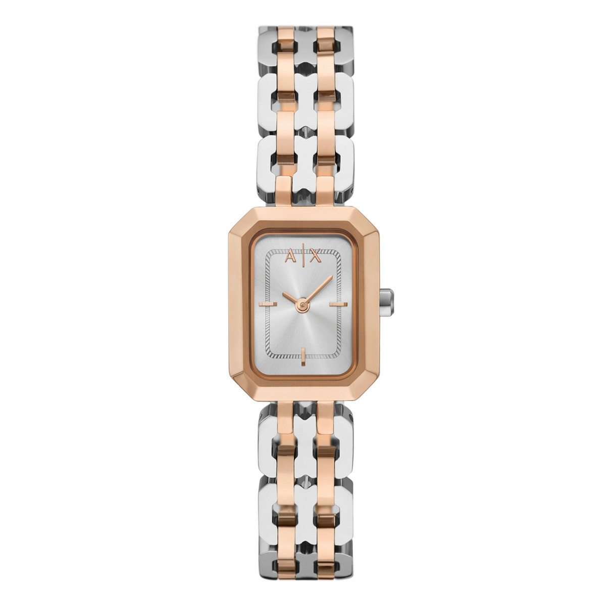 RELOJ DE DOS MANECILLAS DE ACERO INOXIDABLE BICOLOR