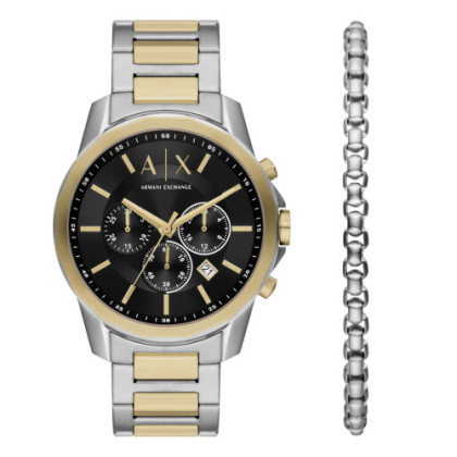 RELOJ CRONÓGRAFO DE ACERO INOXIDABLE DE DOS TONOS CON PULSERA