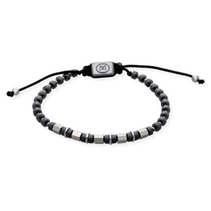 PULSERA EN RUTENIO CON HEMATITES