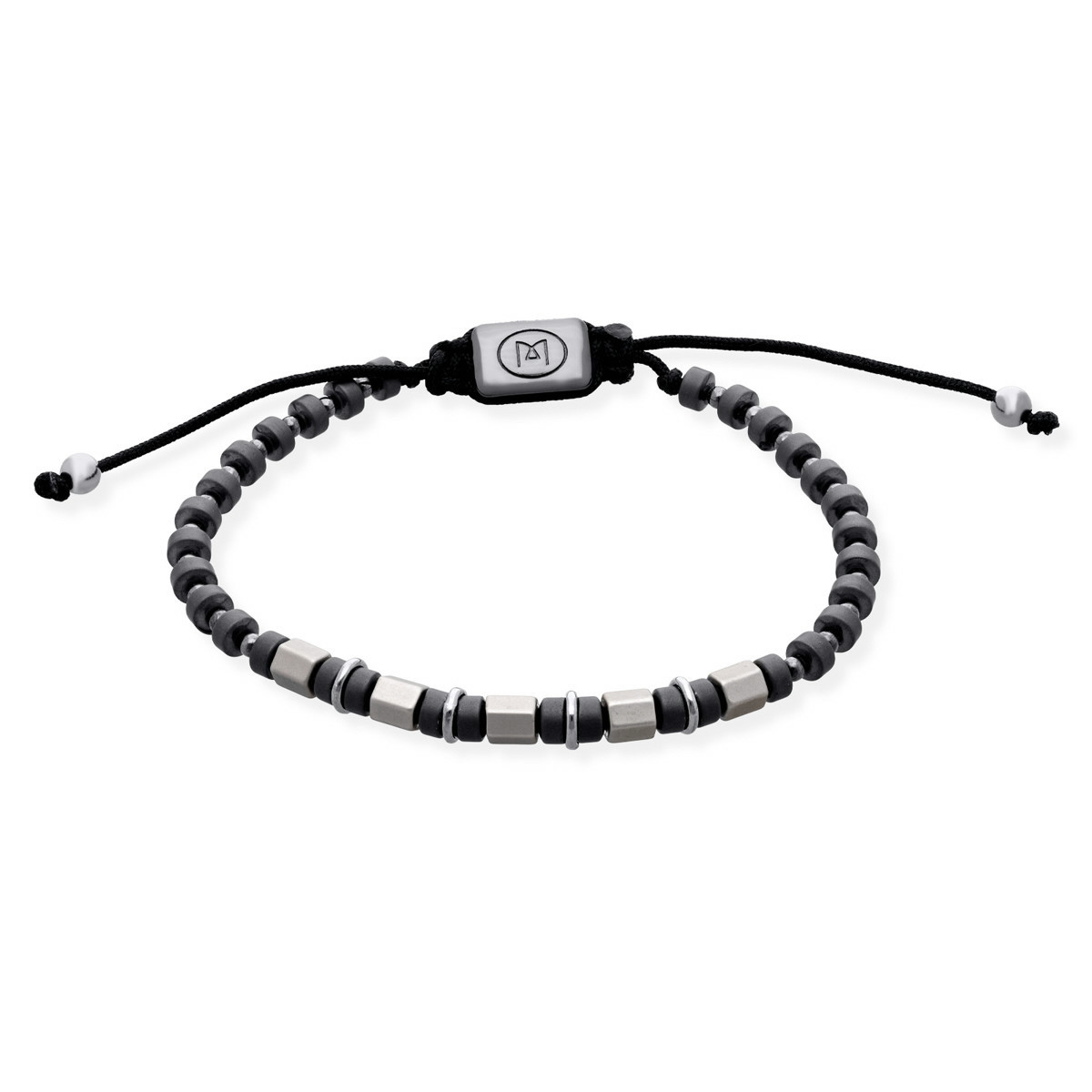 PULSERA EN RUTENIO CON HEMATITES