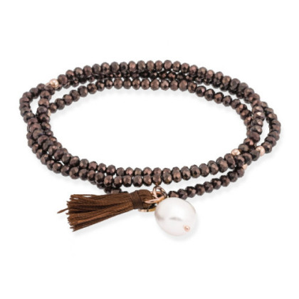 PULSERA ZEN MARRÓN PLATA ROSA MARINA GARCIA 90021UP