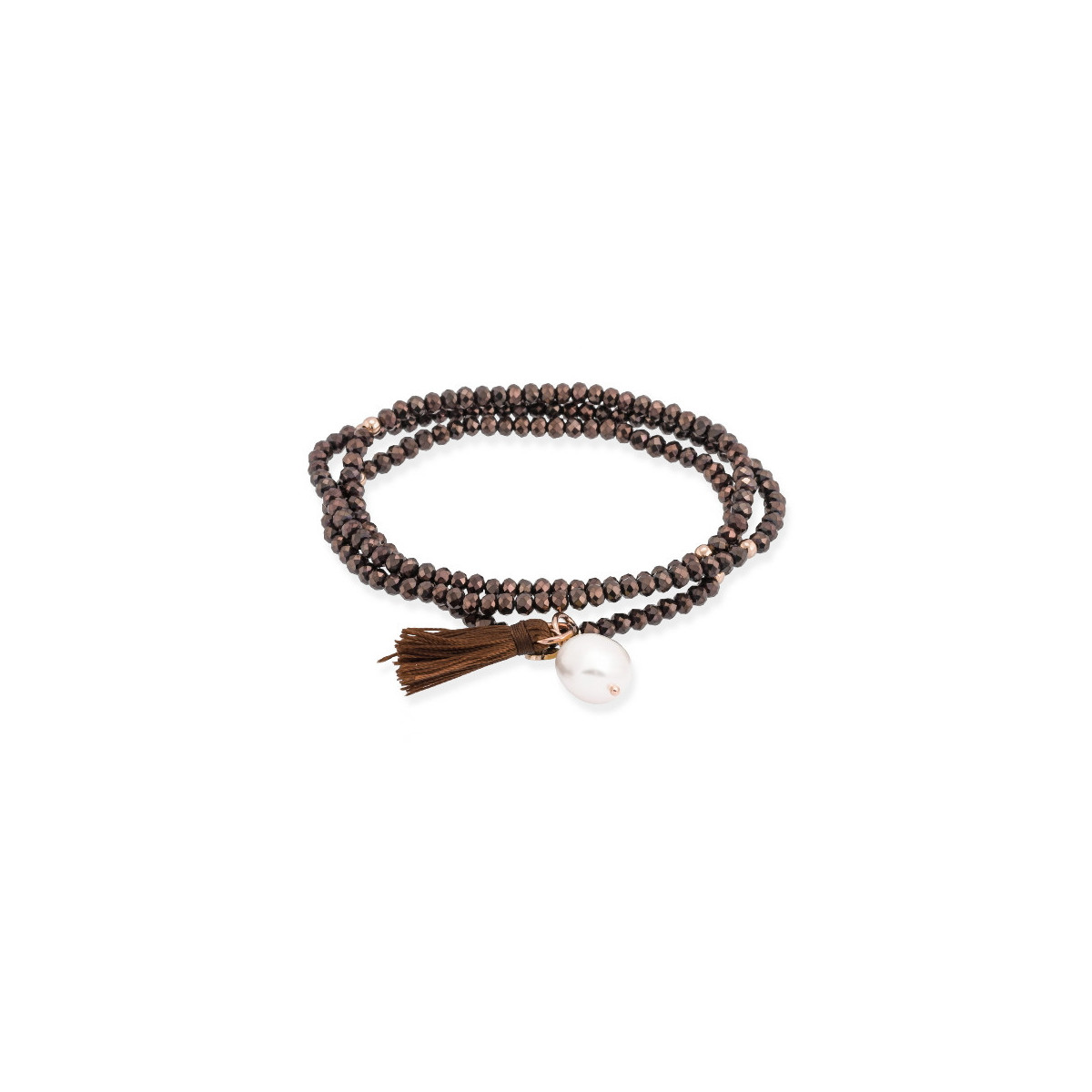 PULSERA ZEN MARRÓN PLATA ROSA MARINA GARCIA 90021UP