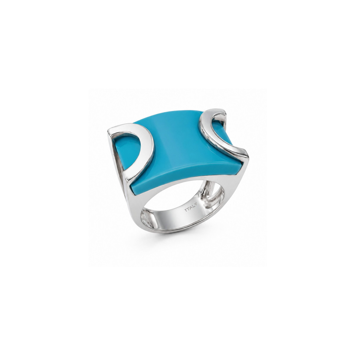 ANILLO DE PLATA CON TURQUESA – DISEÑO GEOMÉTRICO