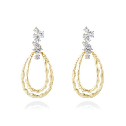 PENDIENTES DORADOS PARA NOVIAS EN PLATA