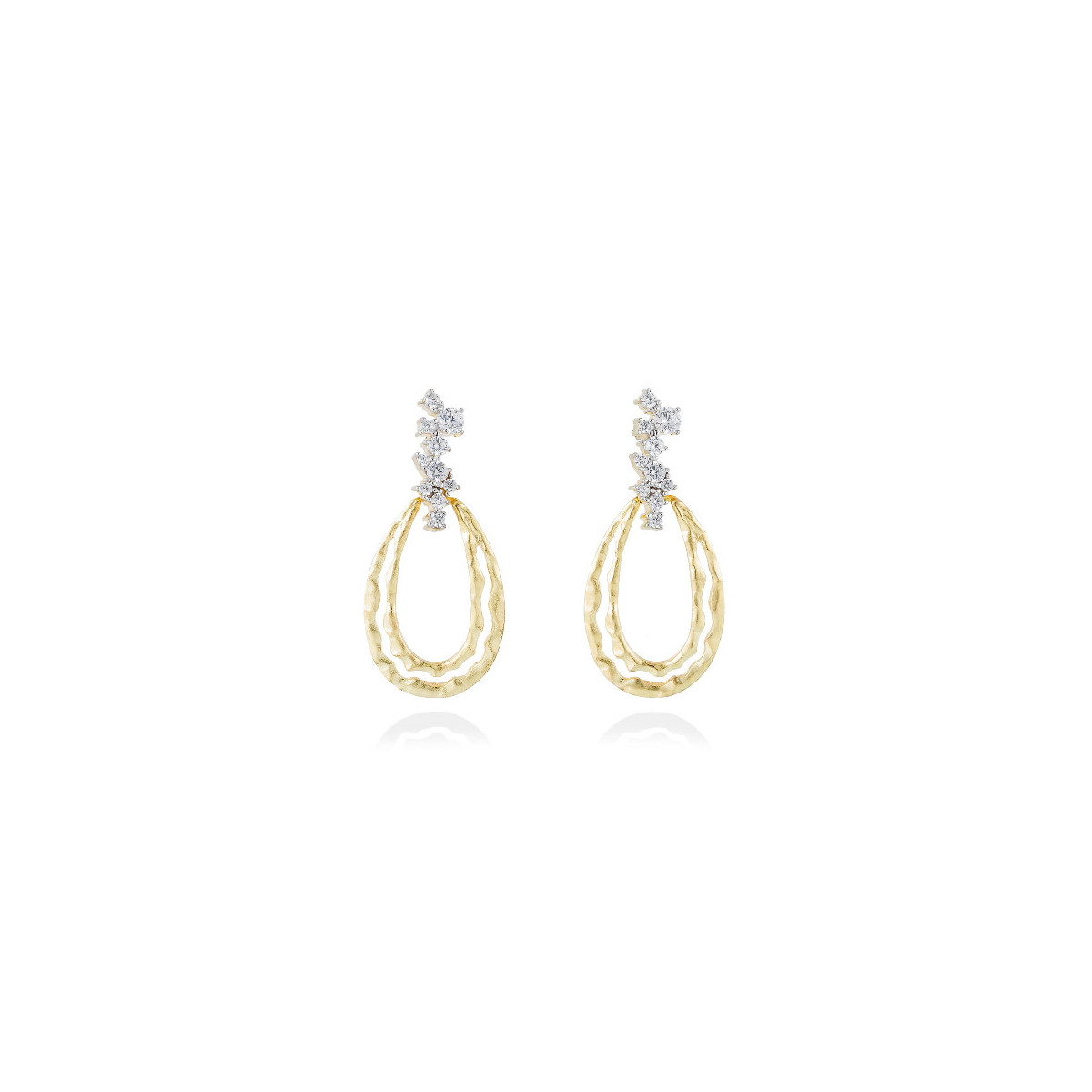 GOLD BRIDAL EARRINGS IN SILVER