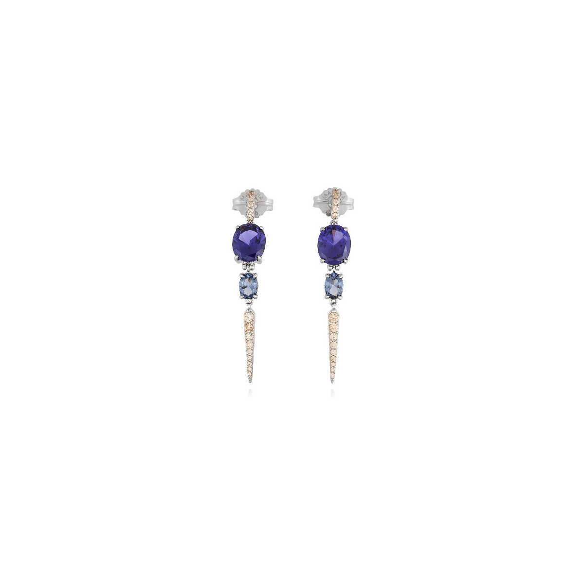 BLUE MONACO SILVER EARRINGS