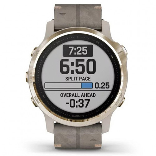 RELOJ GARMIN FENIX 6S ZAFIRO CUERO COLOR PIEDRA 010-02159-40